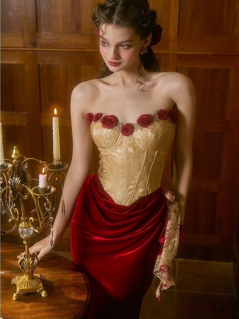 NEW LaceMade Wild Rose Spain Corset Dress Size XS - Picture 4 of 16